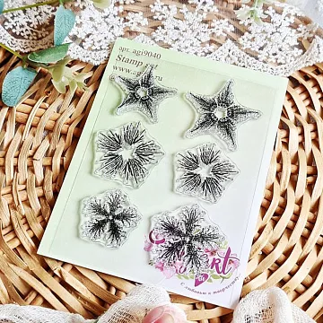 Штамп "Цветочный №10", 4 см (AgiArt)