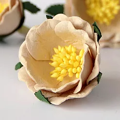 Цветок полиантовой розы "Светло-бежевый", 1 шт (Craft)
