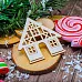 Чипборд "Пряничный домик", 6,4х7,3 см (WoodHome)