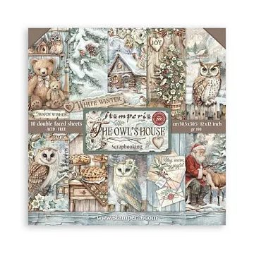 Набор бумаги 30х30 см "The owl's House", 10 листов (Stamperia) Набор бумаги 30х30 см "The owl's House", 10 листов (Stamperia)