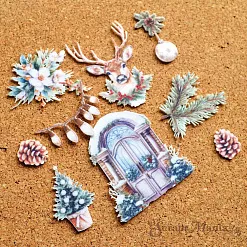 Набор тканевых высечек "Сочельник", 23 шт (ScrapMania)