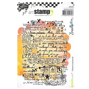 Резиновый штамп "Texture in my journal. Лист из дневника" (Carabelle Studio)