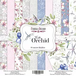 Набор бумаги 20х20 см "Tender orchid", 10 листов (Фабрика Декору) Набор бумаги 20х20 см "Tender orchid", 10 листов (Фабрика Декору)