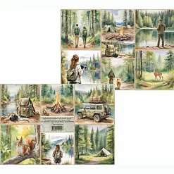 Набор бумаги А4 "Лес", 12 листов (Scrapodelie) Набор бумаги А4 "Лес", 12 листов (Scrapodelie)