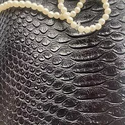 Отрез экокожи 30х69 см "Текстурный. Питон черный" (Pty Китай)