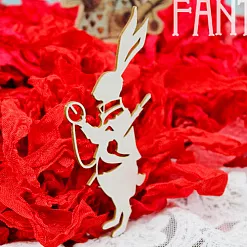 Украшение из чипборда "Белый кролик" (Fantasy) Украшение из чипборда "Белый кролик" (Fantasy)