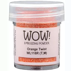 Пудра для эмбоссинга полупрозрачная "Orange Twist. Оранжевый твист" (WOW)