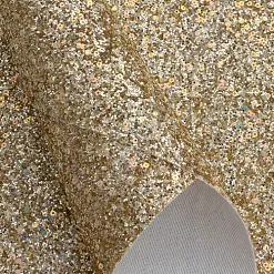 Отрез экокожи А4 "Блестки и пайетки. Золотой" Отрез экокожи А4 "Блестки и пайетки. Золотой"