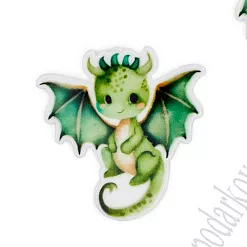Акриловое украшение "Дракончик зеленый", 3,2х3,2 см