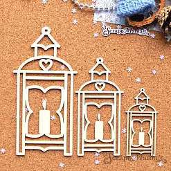 Шейкер "Новогодние гномы. Фонарь со свечой большой", 6,5х13 см (ScrapMania)