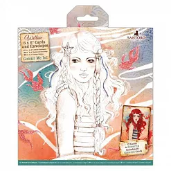 Набор заготовок для открыток 15х15 см с конвертами "Santoro's Willow", 12 шт (DoCrafts)