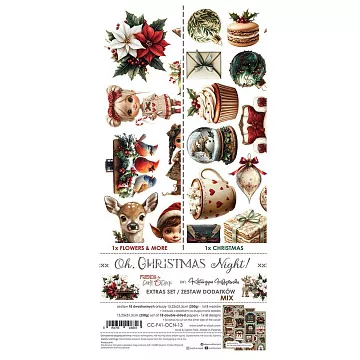 Набор бумаги 30х15 см "Oh Christmas Night. Mix", 18 листов (CraftO'clock)