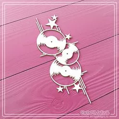 Чипборд "Виниловые пластинки со звездами", 4х10 см (СкрапМагия)