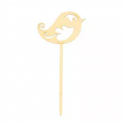 Набор деревянных украшений на шпажках "Птичка" (Россия)