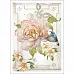 Тканевая карточка мини "Пастель. Кремовая роза" (ScrapMania)