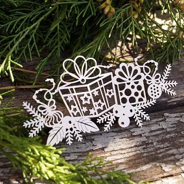 Чипборд "Новогодние подарки", 10,3х5,2 см (LeoMammy) Чипборд "Новогодние подарки", 10,3х5,2 см (LeoMammy)