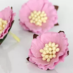 Цветок китайского пиона "Крупные тычинки. Розовый", 1 шт (Craft)