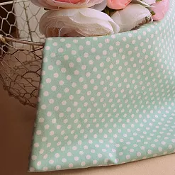 Отрез ткани 50х70 см "Мелкий горошек, цвет светло-зеленый" (Tilda)