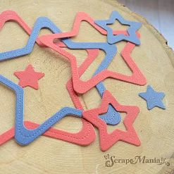 Нож "Звезды со строчкой. Слитная форма", 12х12 см (ScrapMania) Нож "Звезды со строчкой. Слитная форма", 12х12 см (ScrapMania)