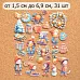 Набор тканевых высечек "Снежинки-мандаринки", 31 шт (ScrapMania)