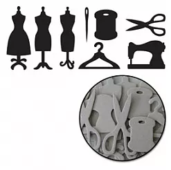 Набор украшений из чипборда "Портной" (Maya Road) Набор украшений из чипборда "Портной" (Maya Road)