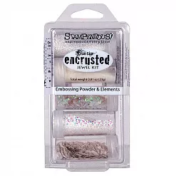 Набор пудры для эмбоссинга и топпинга "Encrusted Jewel. White" (Stampendous)