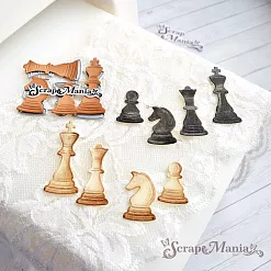 Нож "СССР. Шахматные фигуры", 2,2х4,5 см (ScrapMania) Нож "СССР. Шахматные фигуры", 2,2х4,5 см (ScrapMania)