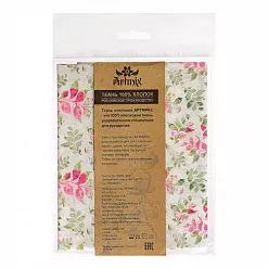 Отрез ткани 48х50 см "Великолепный розарий. Веточки на белом" (Артмикс)