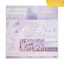 Бумага с голографическим фольгированием "Be happy" (АртУзор) Бумага с голографическим фольгированием "Be happy" (АртУзор)