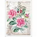 Тканевая карточка мини "Пастель. Акварельные розы" (ScrapMania)