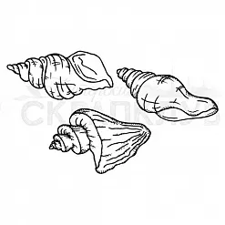 Набор штампов "Ракушки на дне 2" (Скрапклуб)