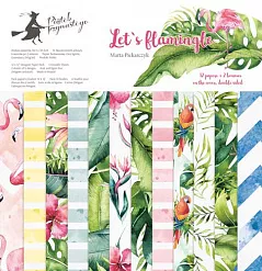 Набор бумаги 30х30 см "Let's flamingle", 12 листов (Piatek13) Набор бумаги 30х30 см "Let's flamingle", 12 листов (Piatek13)
