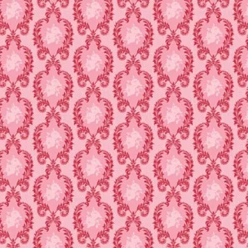 Отрез ткани 50х70 см "Винтажный орнамент, цвет розовый" (Tilda)