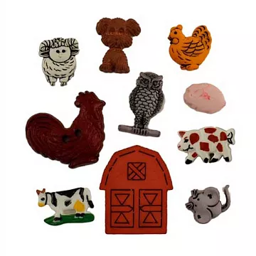 Набор пуговиц "На ферме" (Buttons Galore)