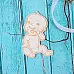 Украшение из чипборда "Малыш с игрушкой" (ScrapКрым)