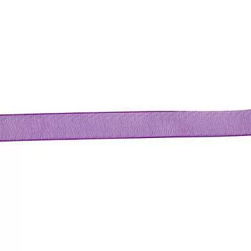 Лента из органзы "Фиолетовая", ширина 10 мм, длина 90 см (Ideal)