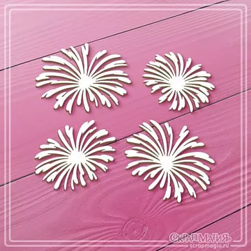 Чипборд "Праздничный салют", 4,7х3,8 см (СкрапМагия)