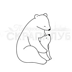 Штамп "Слушай внимательно", 3,5х5,2 см (Скрапклуб)