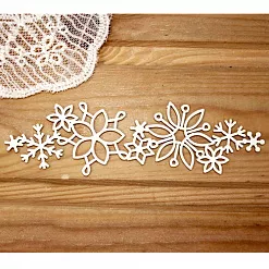 Украшение из чипборда "Бордюр из снежинок 3" (Просто небо)