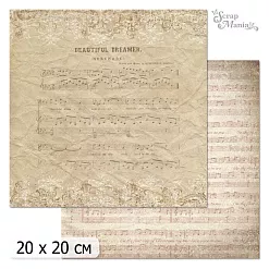 20х20 Бумага "Фономикс. Ноты. Дизайн 5" (ScrapMania) 20х20 Бумага "Фономикс. Ноты. Дизайн 5" (ScrapMania)