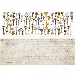 Лист с картинками 10х30 см "Ключи" (ScrapMania)