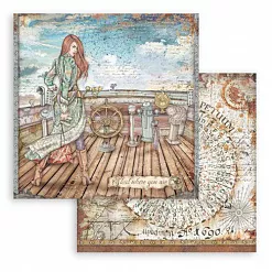 Бумага 30х30 см "Lady Vagabond Lifestyle. Rudder" (Stamperia) Бумага 30х30 см "Lady Vagabond Lifestyle. Rudder" (Stamperia)
