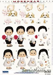 Аппликация бумажная вырубная "Дети", А4 (Reddy)