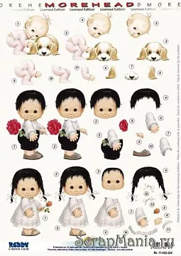 Аппликация бумажная вырубная "Дети", А4 (Reddy)