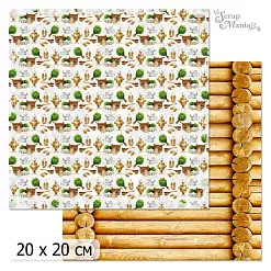 20х20 Бумага "Банная. Дизайн 2" (ScrapMania)