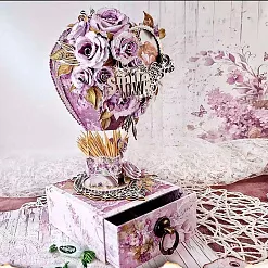 Бумага 30х30 см "Violet Whisper. Для вырезания. Картинки" (Margaret)