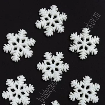 Акриловое украшение "Снежинка большая", 2,6х2,5 см, 1 шт