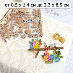 Нож "Цветочный магазин. Лавочка-цветочница", 2,3х8,5 см (ScrapMania)