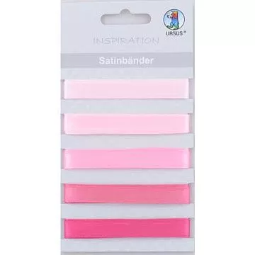 Набор атласных лент "Оттенки розового" (Ursus)