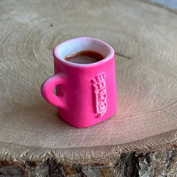 Миниатюра "Кружка Nescafe большая. Розовая", 1 шт (Китай)